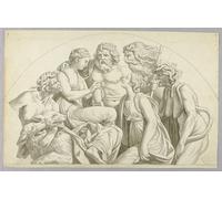 ARToPHIIU Stampa Tela Poster Psiche chiede a Proserpina di mettere un po' della sua bellezza in un'urna per Venere di Johann August Nahl il Giovane per la Decorazione Domestica dell'ufficio 60x90cm