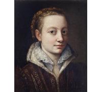 ARToPHIIU Stampe Quadri Poster su Tela Pittura Dipinto su Tela Classico Autoritratto di Sofonisba Anguissola per la Decorazione Della Parete 60x90cm
