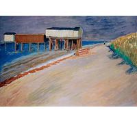 ARToPHIIU Stampe Quadri Poster su Tela Pittura Dipinto su Tela Classico Badehaus di Marianne Von Werefkin per la Decorazione Della Parete 60x90cm