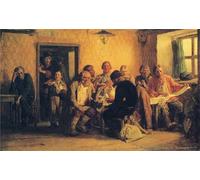 ARToPHIIU Stampe Quadri Poster su Tela Pittura Dipinto su Tela Classico Bere il tè in una taverna Bymichailovitch Vasnetsov per la Decorazione Della Parete 60x90cm