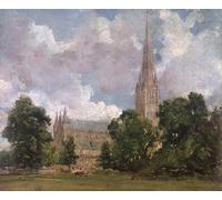 ARToPHIIU Stampe Quadri Poster su Tela Pittura Dipinto su Tela Classico Cattedrale di Salisbury dal sud ovest di John Constable per la Decorazione Della Parete 60x90cm