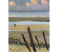 ARToPHIIU Stampe Quadri Poster su Tela Pittura Dipinto su Tela Classico Ebbe a Villerville di Felix Edouard Vallotton per la Decorazione Della Parete 60x90cm