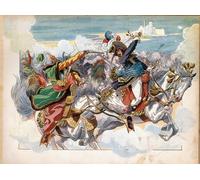 ARToPHIIU Stampe Quadri Poster su Tela Pittura Dipinto su Tela Classico Gioacchino Murat durante la battaglia di Aboukir in Durante la campagna d'Egitto per la Decorazione Della Parete 60x90cm