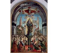 ARToPHIIU Stampe Quadri Poster su Tela Pittura Dipinto su Tela Classico Glorificazione di Sant'Orsola e Lei di Vittore Carpaccio per la Decorazione Della Parete 60x90cm