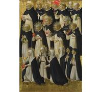 ARToPHIIU Stampe Quadri Poster su Tela Pittura Dipinto su Tela Classico il Beato Domenicano Pilastro Esterno Destro del Beato Angelico per la Decorazione Della Parete 60x90cm