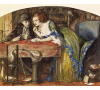 ARToPHIIU Stampe Quadri Poster su Tela Pittura Dipinto su Tela Classico il Laboratorio di Dante Gabriel Charles Rossetti per la Decorazione Della Parete 60x90cm
