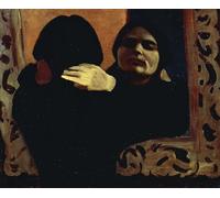 ARToPHIIU Stampe Quadri Poster su Tela Pittura Dipinto su Tela Classico Isa allo specchio di Oscar Ghiglia per la Decorazione Della Parete 60x90cm