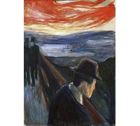 ARToPHIIU Stampe Quadri Poster su Tela Pittura Dipinto su Tela Classico La disperazione di Edvard Munch per la Decorazione Della Parete 60x90cm