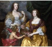 ARToPHIIU Stampe Quadri Poster su Tela Pittura Dipinto su Tela Classico Ladies Elisabeth Thimble diVan Dyck per la Decorazione Della Parete 60x90cm