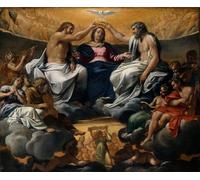 ARToPHIIU Stampe Quadri Poster su Tela Pittura Dipinto su Tela Classico l'Incoronazione della Vergine di Annibale Carracci per la Decorazione Della Parete 60x90cm