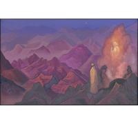 ARToPHIIU Stampe Quadri Poster su Tela Pittura Dipinto su Tela Classico Maometto il Profeta di Nicholas Roerich per la Decorazione Della Parete 60x90cm