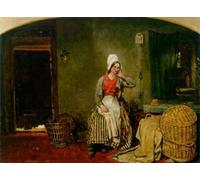 ARToPHIIU Stampe Quadri Poster su Tela Pittura Dipinto su Tela Classico Ore Riflessive Di Henry Mark Anthony per la Decorazione Della Parete 60x90cm