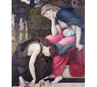 ARToPHIIU Stampe Quadri Poster su Tela Pittura Dipinto su Tela Classico Pazienza su un monumento che sorride al dolore di John Roddam Spencer Stanhope per la Decorazione Della Parete 60x90cm