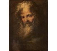 ARToPHIIU Stampe Quadri Poster su Tela Pittura Dipinto su Tela Classico Profeta Barbuto di Salvator Rosa per la Decorazione Della Parete 60x90cm
