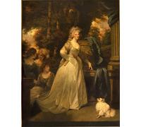 ARToPHIIU Stampe Quadri Poster su Tela Pittura Dipinto su Tela Classico Ritratto di Hrh Frederica Charlotte Ulrica Royal of Prussia di John Hoppner per la Decorazione Della Parete 60x90cm