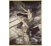 ARToPHIIU Stampe Quadri Poster su Tela Pittura Dipinto su Tela Classico Siegfried Siegfried Il nostro avvertimento è vero Fuggi di Arthur Rackham per la Decorazione Della Parete 60x90cm
