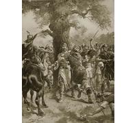 ARToPHIIU Stampe Quadri Poster su Tela Pittura Dipinto su Tela Classico St. Edmund ucciso da Henry A. Payne per la Decorazione Della Parete 60x90cm