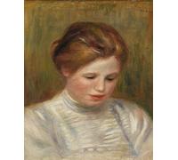 ARToPHIIU Stampe Quadri Poster su Tela Pittura Dipinto su Tela Classico Testa anche studio di ricamatrice di Pierre Auguste Renoir per la Decorazione Della Parete 60x90cm