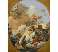 ARToPHIIU Stampe Quadri Poster su Tela Pittura Dipinto su Tela Classico the Apotheosis of the Spanish Monarchy by Battista per la Decorazione Della Parete 60x90cm