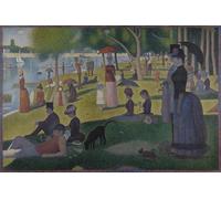ARToPHIIU Stampe Quadri Poster su Tela Pittura Dipinto su Tela Classico Una domenica a Lajatte di Georges Seurat per la Decorazione Della Parete 60x90cm