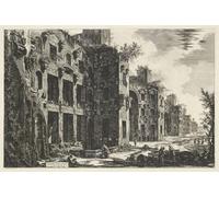 ARToPHIIU Stampe Quadri Poster su Tela Pittura Dipinto su Tela Classico Veduta dei resti superiori delle Terme di Diocleziano a Santa Maria di Battista Piranesi per la Decorazione Della Parete 60x90cm