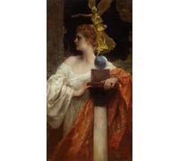 ARToPHIIU Stampe Quadri Poster su Tela Pittura Dipinto su Tela Classico Vittoria di Benjamin Jean Constant per la Decorazione Della Parete 60x90cm