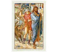 ARToPHIIU Stampe Quadri Poster su Tela Pittura Dipinto su Tela Classico Zeus e travestiti da contadini di Walter Crane per la Decorazione Della Parete 60x90cm