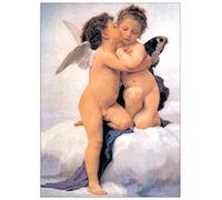 Artopweb EC14834 Bouguereau The First Kiss Decorative Panel, Wood MDF, Multicolour, 100x140 Cm