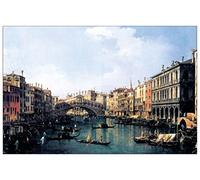 Artopweb EC14927 Canaletto Rialto Bridge Decorative Panel, Wood MDF, Multicolour, 140x92 Cm