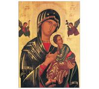 Artopweb EC20272 Madonna con Bambino Decorative Panel, Wood MDF, Multicolour, 50x70 Cm