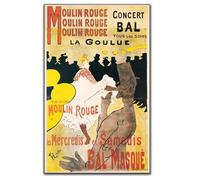 Artopweb EC20444 Lautrec Moulin Rouge La Goulue Decorative Panel, Wood MDF, Multicolour, 18x29 Cm