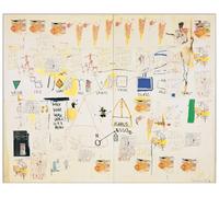 Artopweb EC21608 Basquiat Icarus Esso Decorative Panel, Wood MDF, Multicolour, 65x52 Cm