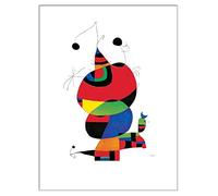 Artopweb EC22153 MIRÒ Hommage A Picasso Decorative Panel, Wood MDF, Multicolour, 60x80 Cm