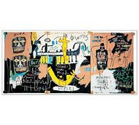 Artopweb EC40203 Pannello Decorativo, Basquiat-El Gran Espectaculo (History of Black People), Legno, Multicolore, 138 x 1.8 x 65 cm, 2362 unità