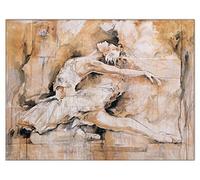 Artopweb Gottfried-Swan Lake Pannello Decorativo, Legno MDF, Multicolore, 80x60 Cm