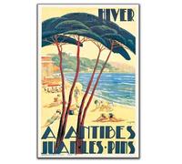 Artopweb Pannelli Decorativi Guinhald Antibes/Hiver Ca. 1930, Legno, Multicolore, 60x1.8x91 cm, 1180 unità