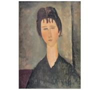 Artopweb Pannelli Decorativi Modigliani Femme Brune Quadro, Legno, Multicolore, 100x1.8x140 cm, 355 unità