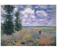 Artopweb Pannelli Decorativi Monet Les Coquelicots Environs d'Argenteuil Quadro, Legno, Multicolore, 80x1.8x60 cm, 1920 unità