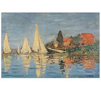 Artopweb Pannelli Decorativi Monet Regata At Bargenteuil Quadro, Legno, Multicolore, 90x1.8x60 cm, 1971 unità