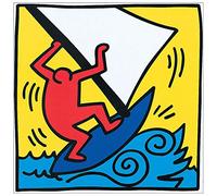 Artopweb TW15935 HARING Untitled, 1987 Decorative Panel, Wood MDF, Multicolour, 40x40 Cm