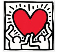 Artopweb TW15938 HARING Untitled, 1988 Decorative Panel, Wood MDF, Multicolour, 62x62 Cm