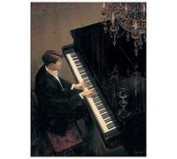Artopweb TW16504 LYNCH Jazz Duet - Piano Decorative Panel, Wood MDF, Multicolour, 16x21 Cm