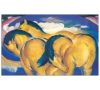Artopweb TW16636 MARC Little Yellow Horses Decorative Panel, Wood MDF, Multicolour, 100x63 Cm