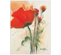 Artopweb TW16658 MARTHE Mohnblumenstraua I Decorative Panel, Wood MDF, Multicolour, 60x80 Cm