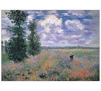 Artopweb TW16945 MONET Les Coquelicots Environs d'Argenteuil Decorative Panel, Wood MDF, Multicolour, 100x73 Cm