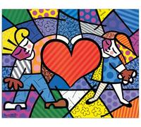 Artopweb TW18436 BRITTO Heart Kids Decorative Panel, Wood MDF, Multicolour, 70x55 Cm