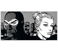 Artopweb TW19027 ASTORINA Insieme (Diabolik & Eva Kant) Decorative Panel, Wood MDF, Multicolour, 100x50 Cm