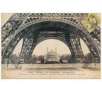 Artopweb TW20888 WILD APPLE PORTFOLIO La Base De La Tour Eiffel Decorative Panel, Wood MDF, Multicolour, 91x61 Cm