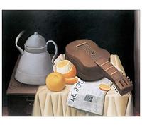 Artopweb TW21622 BOTERO Natura Morta Con Le Journal Decorative Panel, Wood MDF, Multicolour, 103x81 Cm