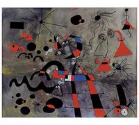 Artopweb TW21705 MIRÒ The Escape Ladder Decorative Panel, Wood MDF, Multicolour, 80x65 Cm